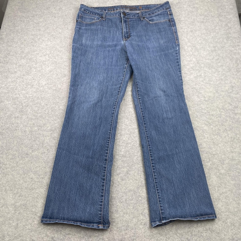Faded Glory Jeans Womens 18 (37x29) Blue Bootcut High Rise Stretch Denim